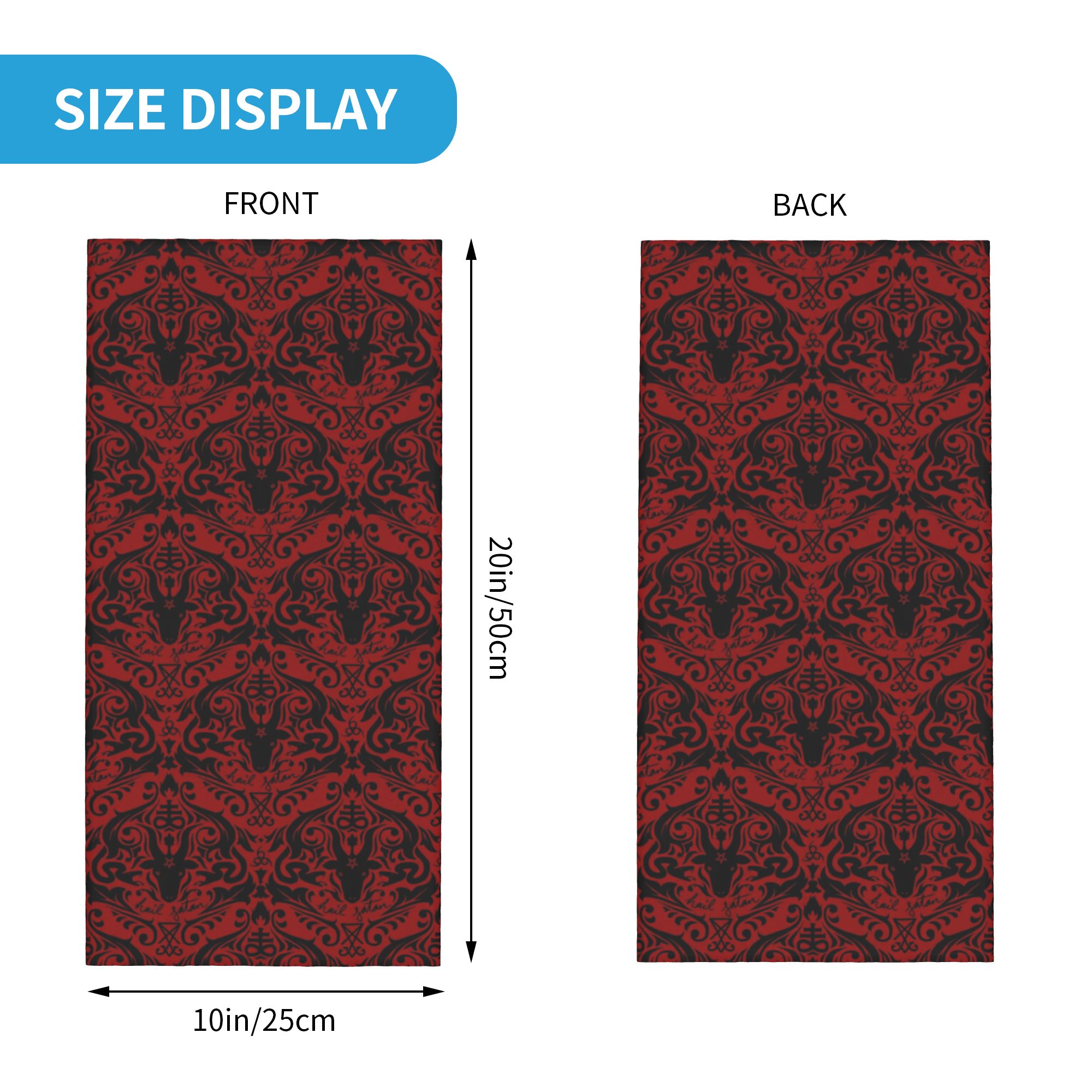 Baphomet Damask Hail Satan Bla - Neck Warmer Tube avis et prix
