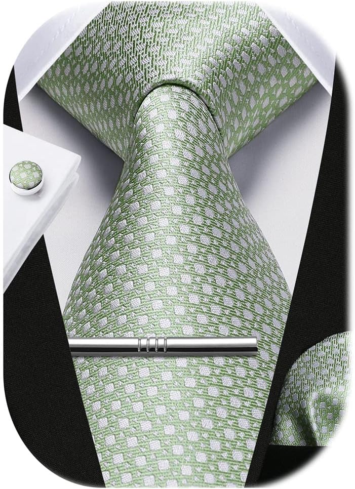 Classic Checkered Tie Set with - Pocket Square Set avis et prix