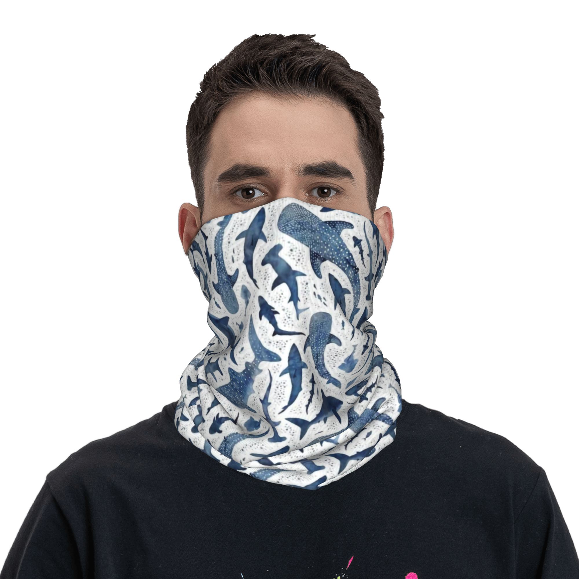 Custom Blue Watercolour Shark  - Neck Warmer Tube avis et prix