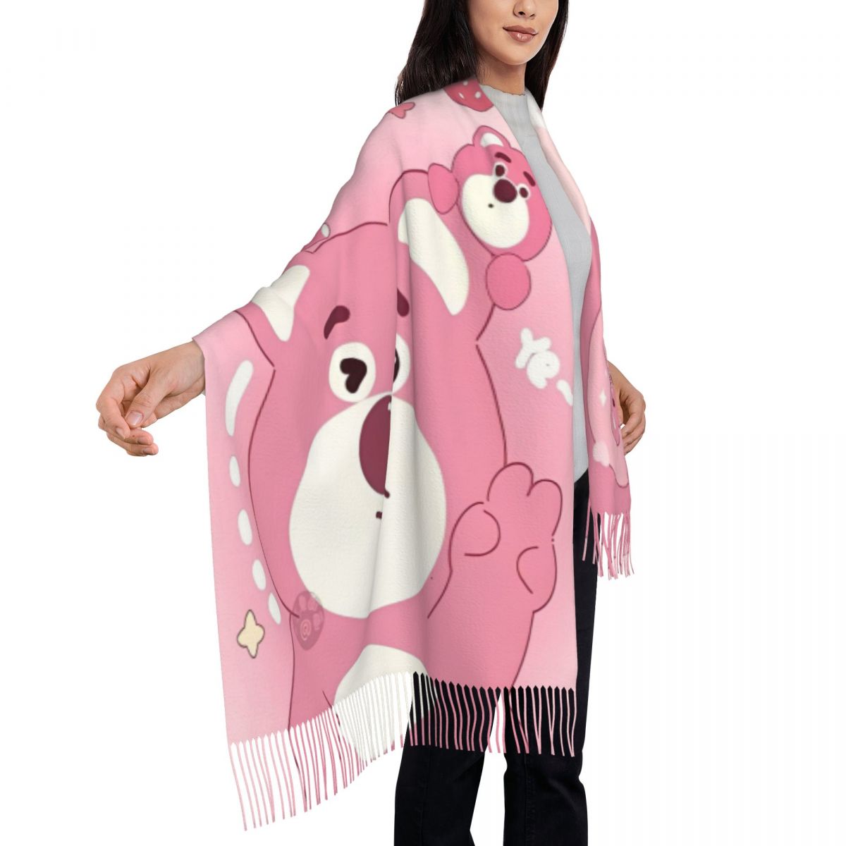 Lotso Pink Bear Women's Scarf  - Pashmina Wrap Large avis et prix