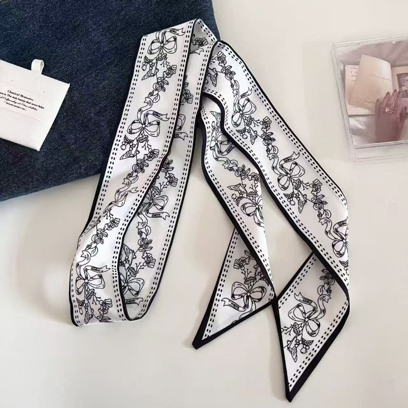 Black White Double Sided Paisl - Ascot Neck Scarf avis et prix