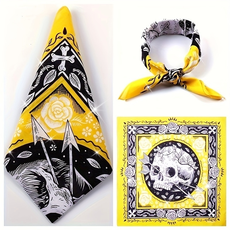 Skull Arrow Retro Headscarf Sq - Bandana Cotton avis et prix