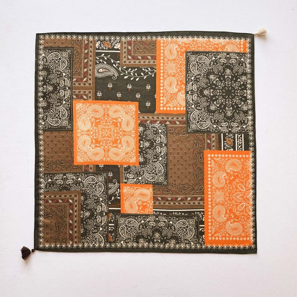Tassel Scarf Women Square Cott - Bandana Cotton avis et prix