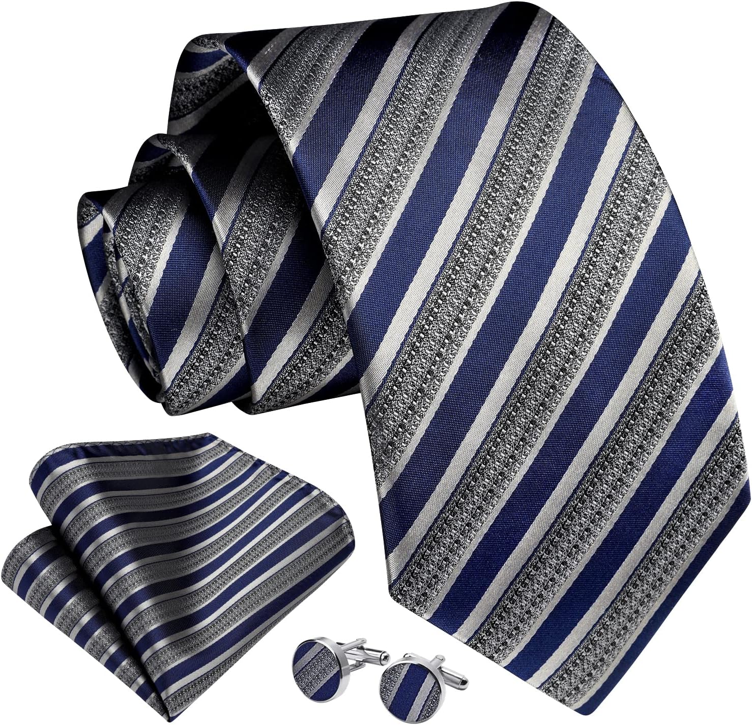 Men's Stripe Tie & Pocket Squa - Handkerchief Cotton Men avis et prix