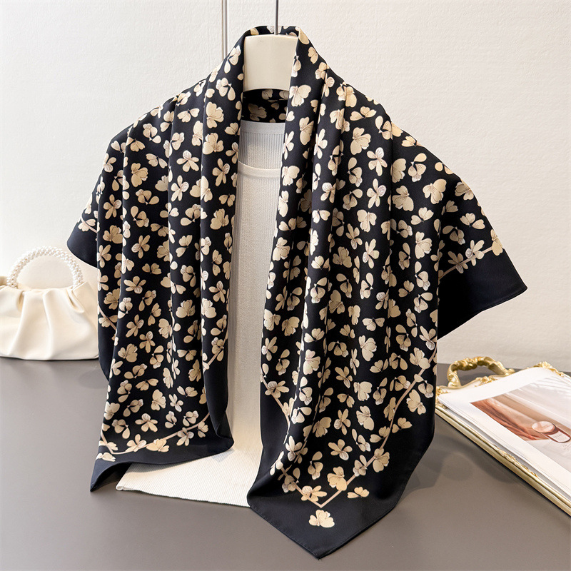 1pcs 90*90cm Floral Printed Co - Bandana Cotton avis et prix