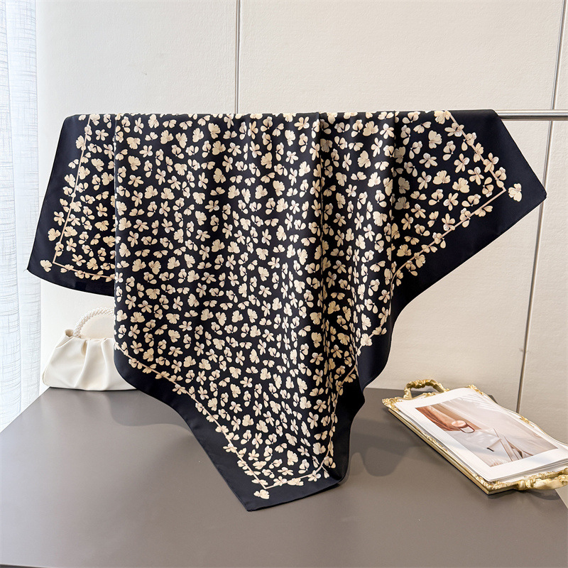 1pcs 90*90cm Floral Printed Co - Bandana Cotton avis et prix