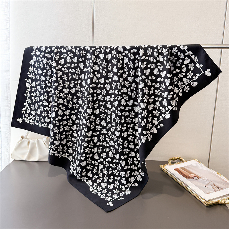 1pcs 90*90cm Floral Printed Co - Bandana Cotton avis et prix