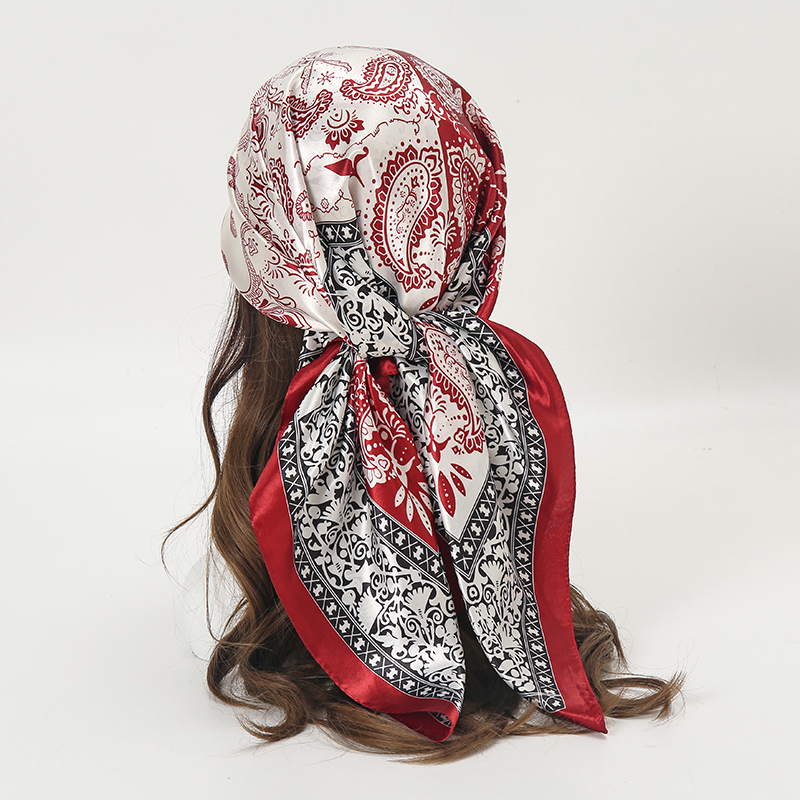 Satin Square Scarf Women Musli - Face Scarf Mask avis et prix