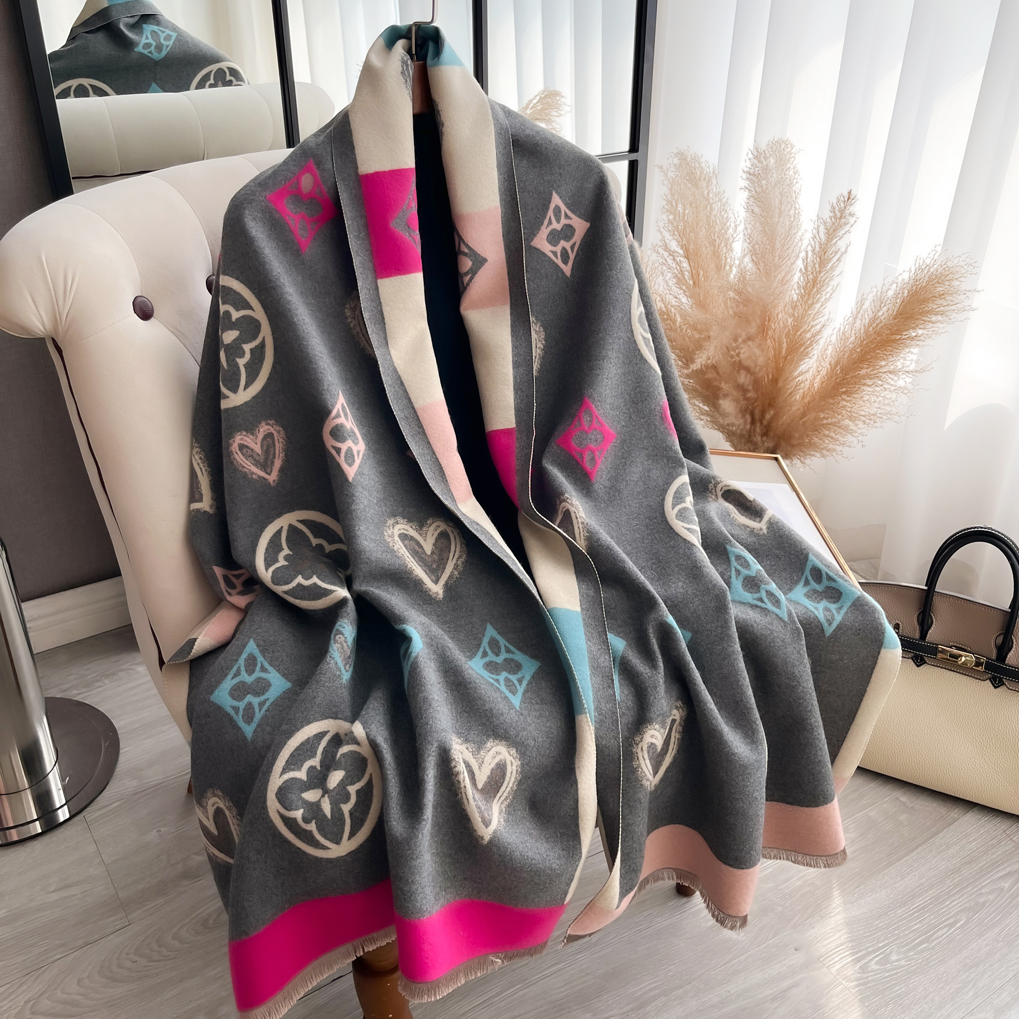 Luxury Cashmere Love Scarf Win - Woven Scarf Blanket avis et prix