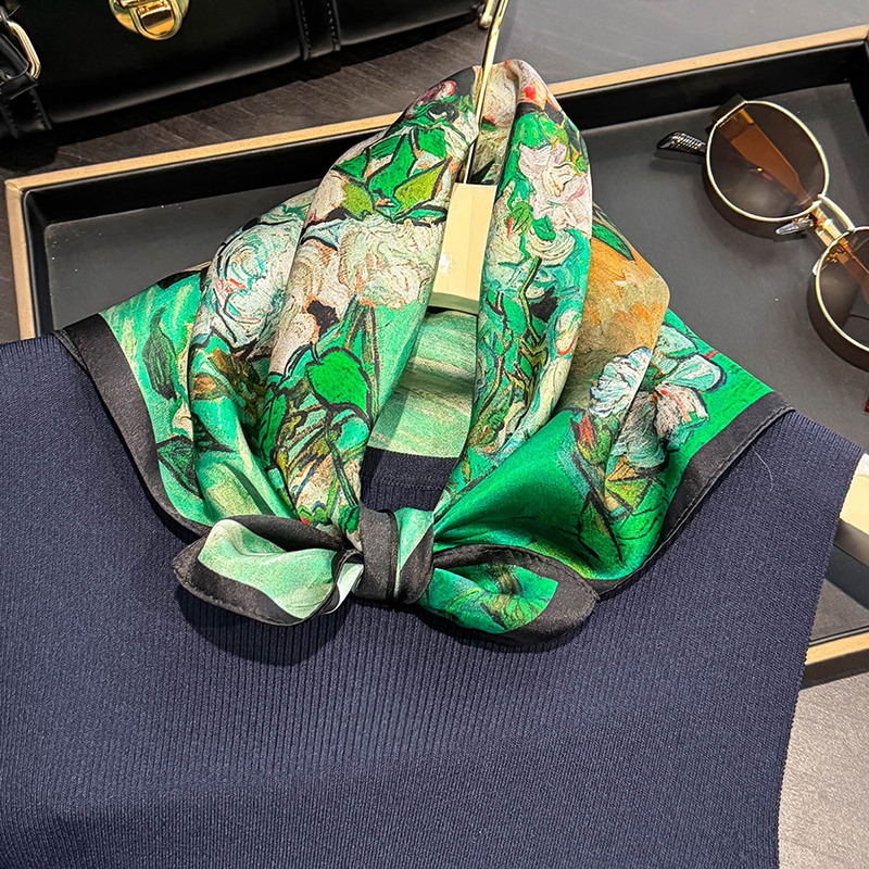 100% Silk Scarf Bandana Women  - Face Scarf Mask avis et prix