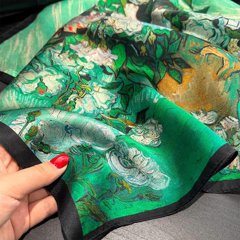 100% Silk Scarf Bandana Women  - Face Scarf Mask avis et prix