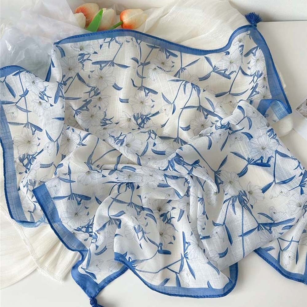 Neck Wrap Cotton-Linen Square  - Bandana Cotton avis et prix