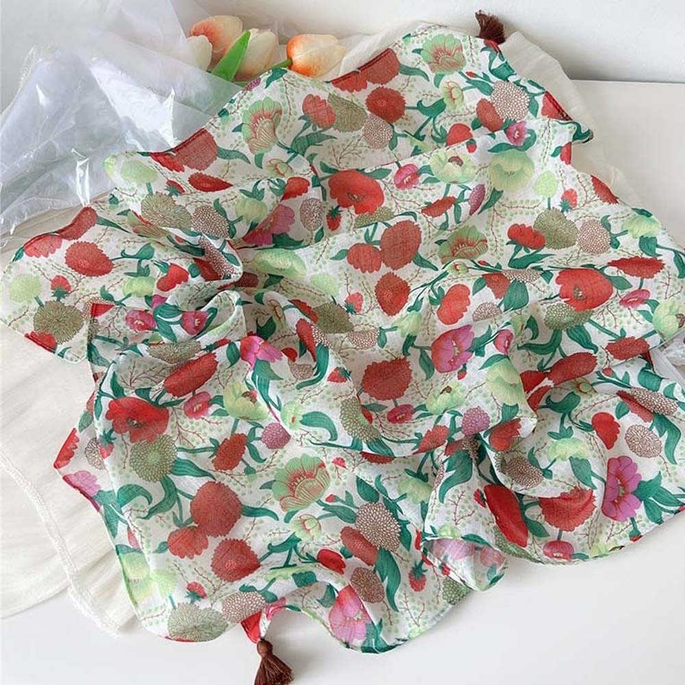 Neck Wrap Cotton-Linen Square  - Bandana Cotton avis et prix