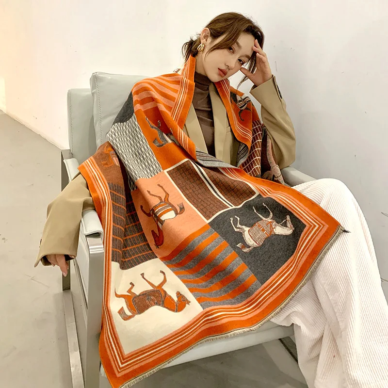 2024 New Luxury Winter Cashmer - Woven Scarf Blanket avis et prix