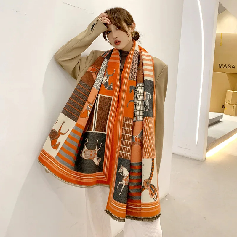 2024 New Luxury Winter Cashmer - Woven Scarf Blanket avis et prix