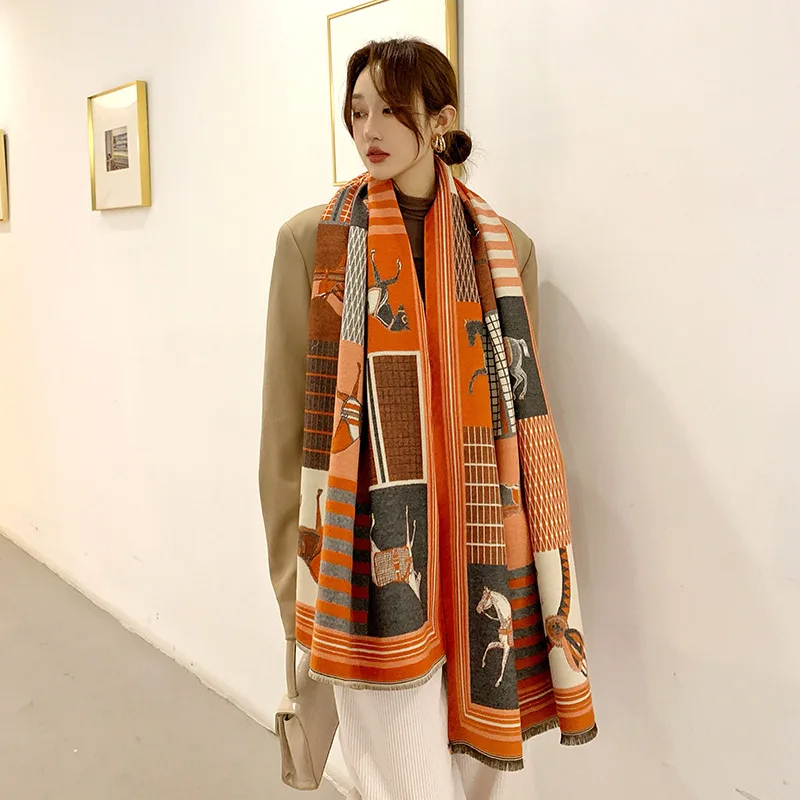 2024 New Luxury Winter Cashmer - Woven Scarf Blanket avis et prix