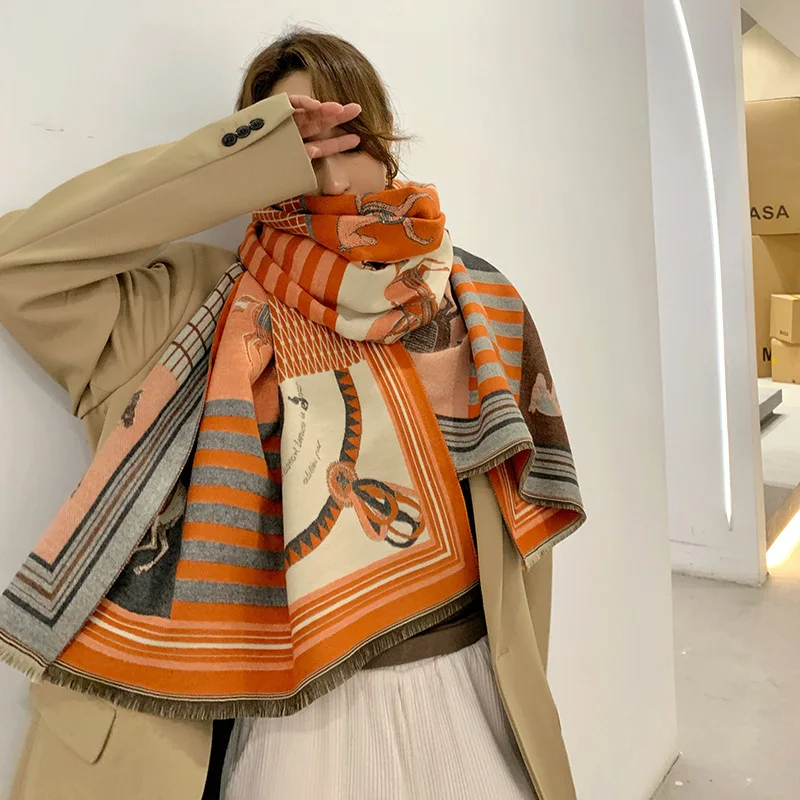 2024 New Luxury Winter Cashmer - Woven Scarf Blanket avis et prix
