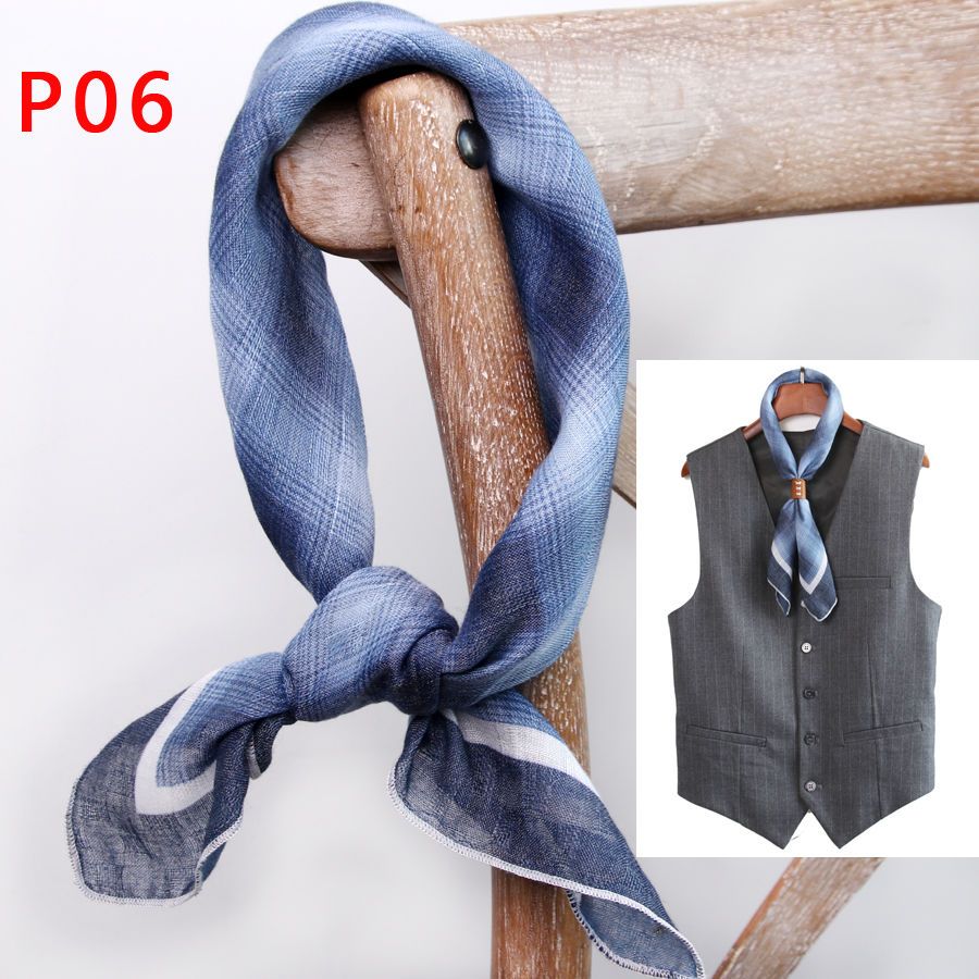 Men's Square Scarf with Button - Ascot Neck Scarf avis et prix