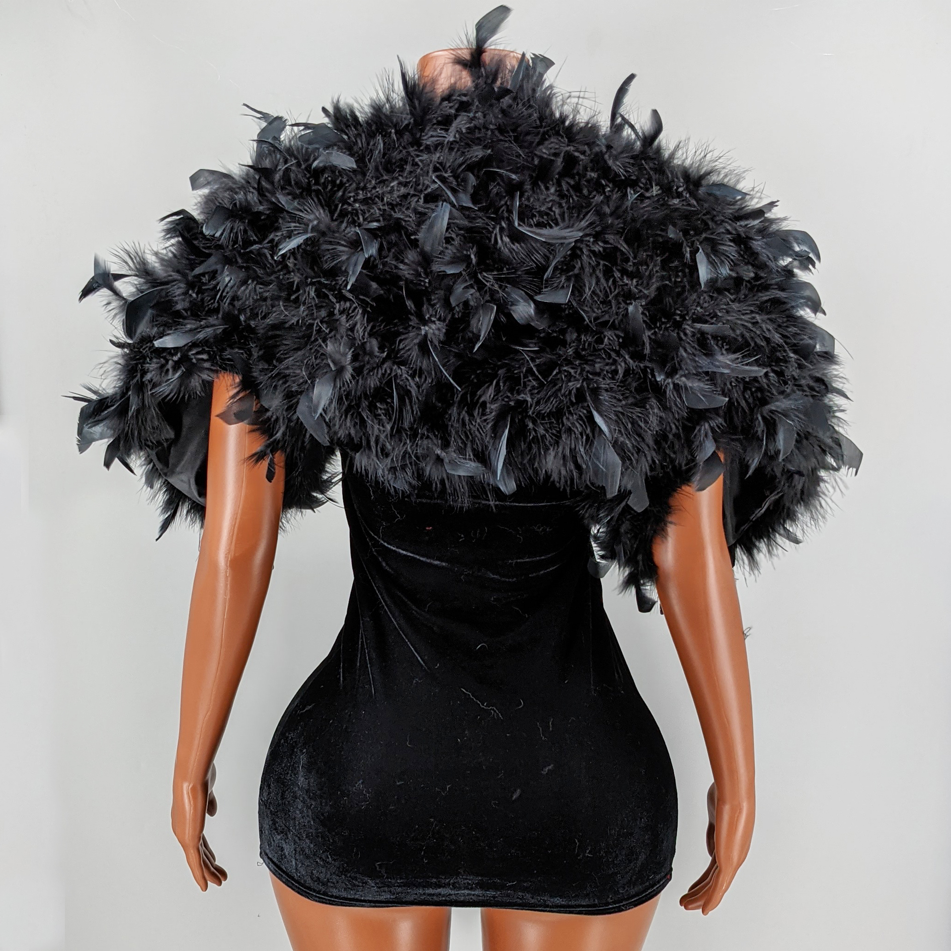 Black Feather Shawl for Women  - Stole Wedding Shawl avis et prix
