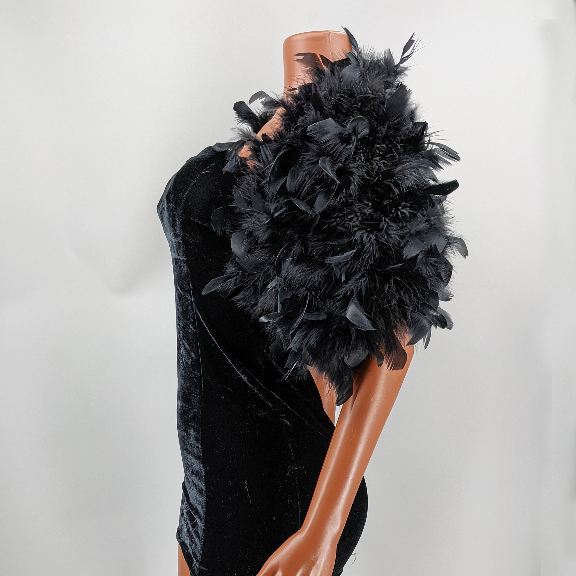 Black Feather Shawl for Women  - Stole Wedding Shawl avis et prix