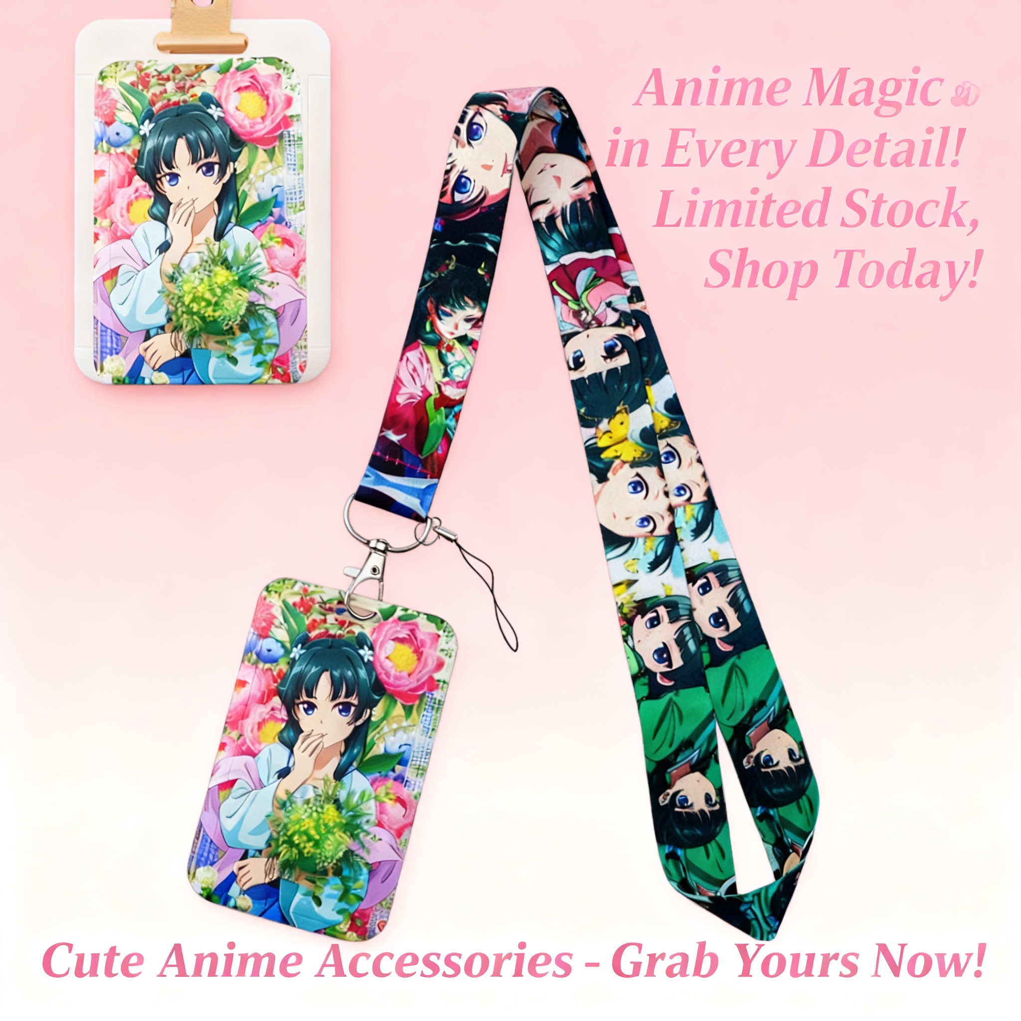 Cute Anime Girl Lanyard Neck S - Lanyard Badge Holder avis et prix