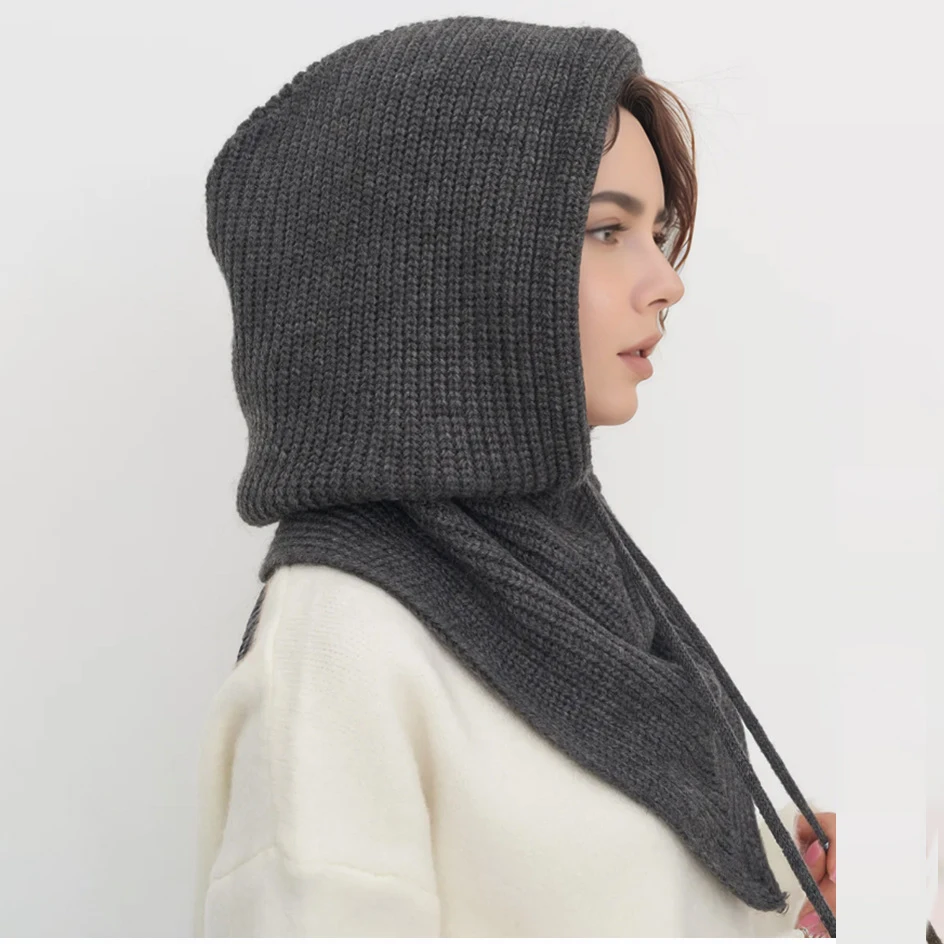 Women's Knitted Beanie Hat wit - Infinity Scarf Knit avis et prix
