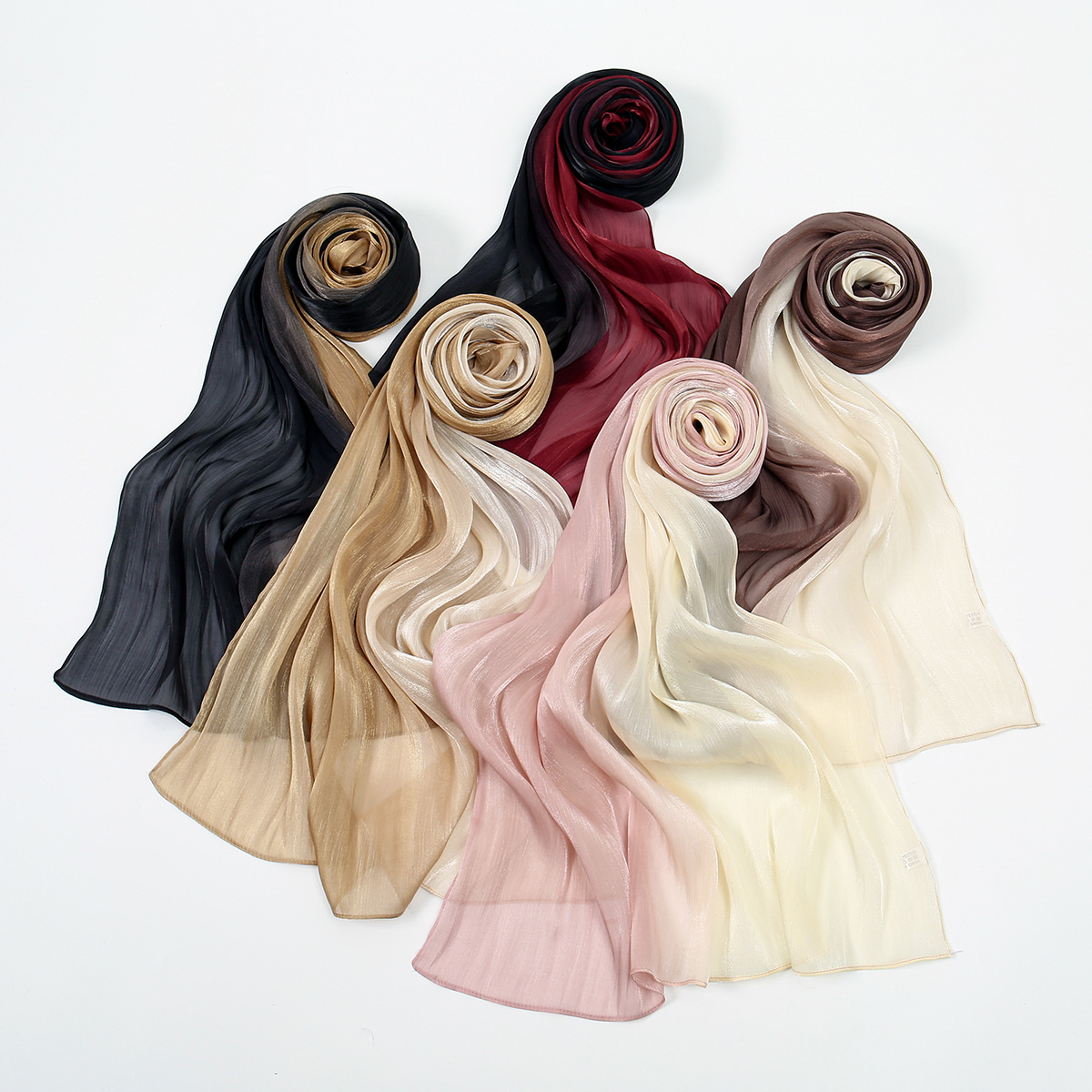 Gradient Twinkle Silk Hijab Sc - Head Wrap Turban avis et prix