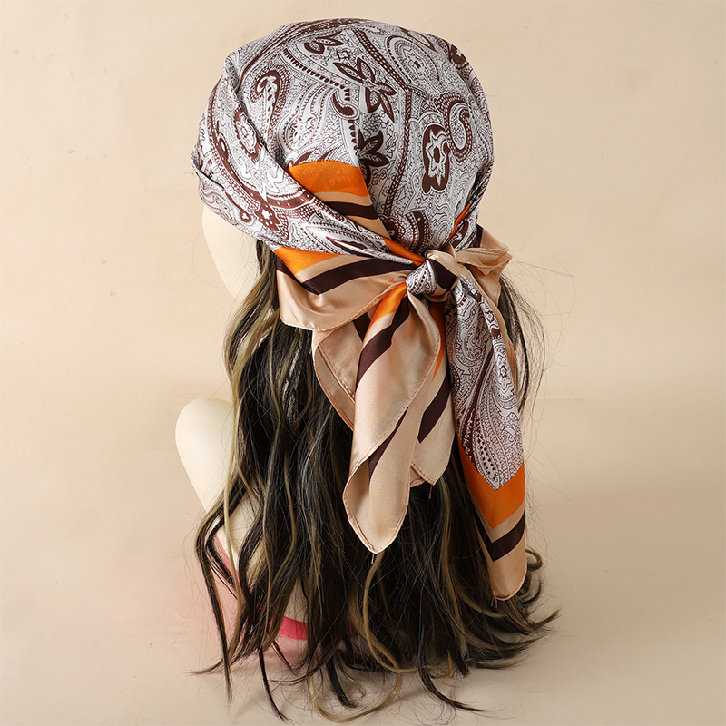 Luxury Spring Silk Scarf Women - Silk Tie Striped avis et prix