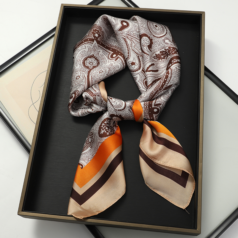 Luxury Spring Silk Scarf Women - Silk Tie Striped avis et prix