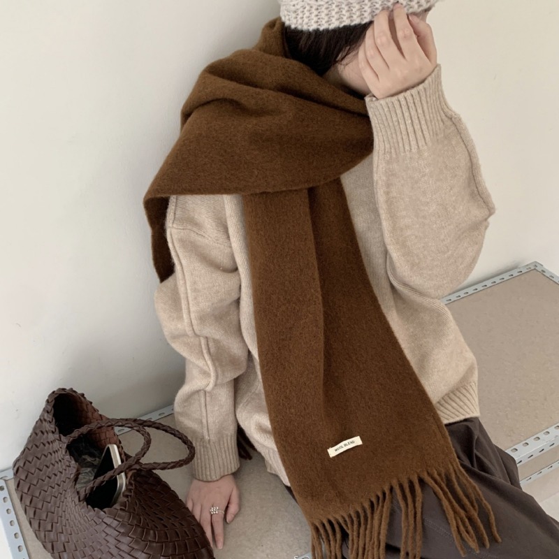 Korean Version Chic Solid Tass - Muffler Men Wool avis et prix