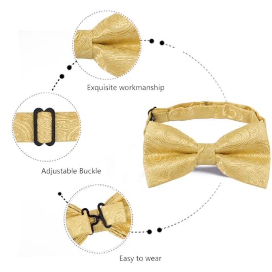 Mens Paisley Bow Tie, Pocket S - Pocket Square Set avis et prix