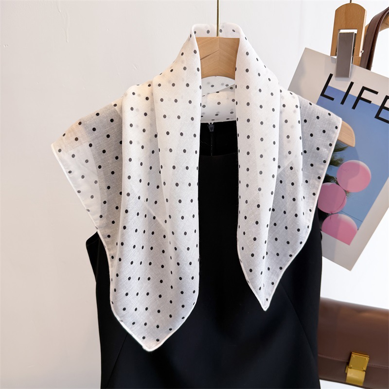 50cm Cotton Linen Square Scarf - Bandana Cotton avis et prix