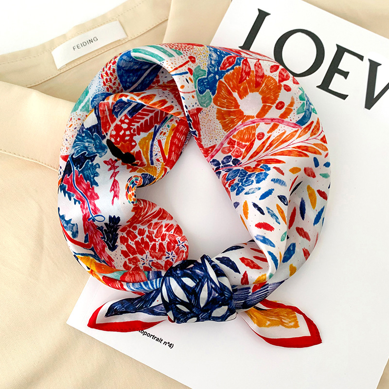 53cm Square Silk Scarf Women N - Silk Neck Scarf avis et prix