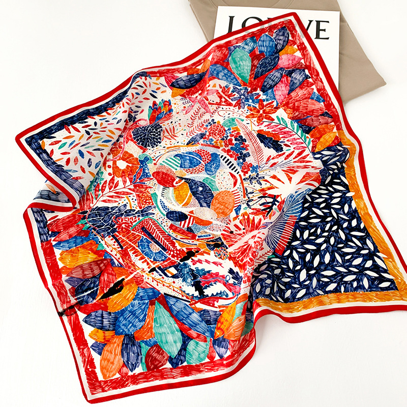 53cm Square Silk Scarf Women N - Silk Neck Scarf avis et prix