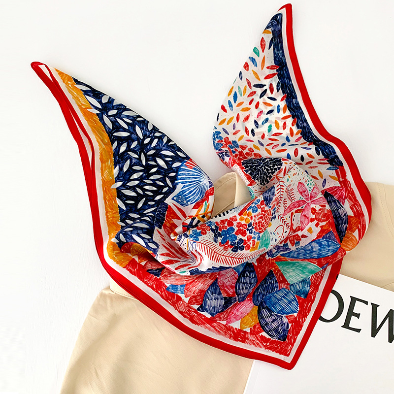 53cm Square Silk Scarf Women N - Silk Neck Scarf avis et prix