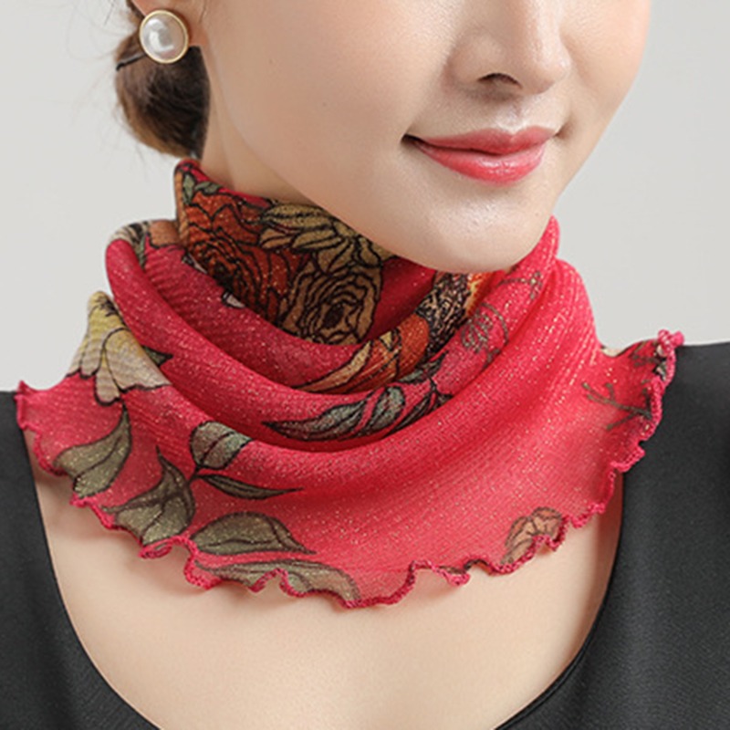 Spring Summer Chiffon Neck Col - Ascot Neck Scarf avis et prix