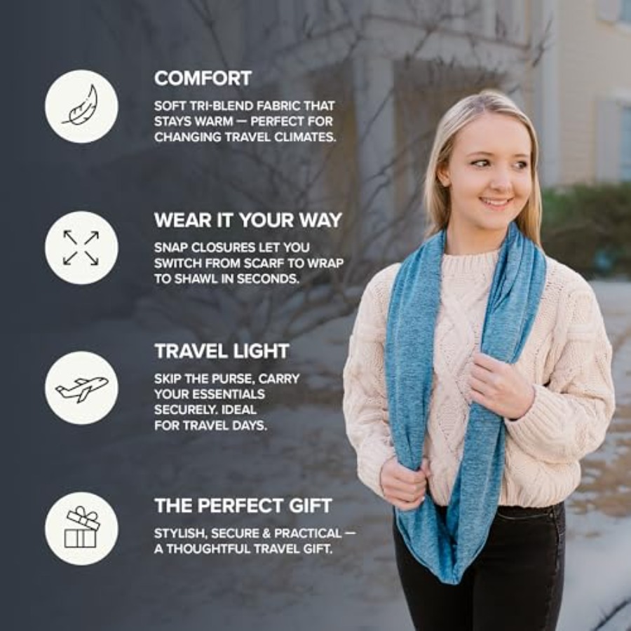 Infinity Travel Scarf Loop wit - Infinity Scarf Knit avis et prix