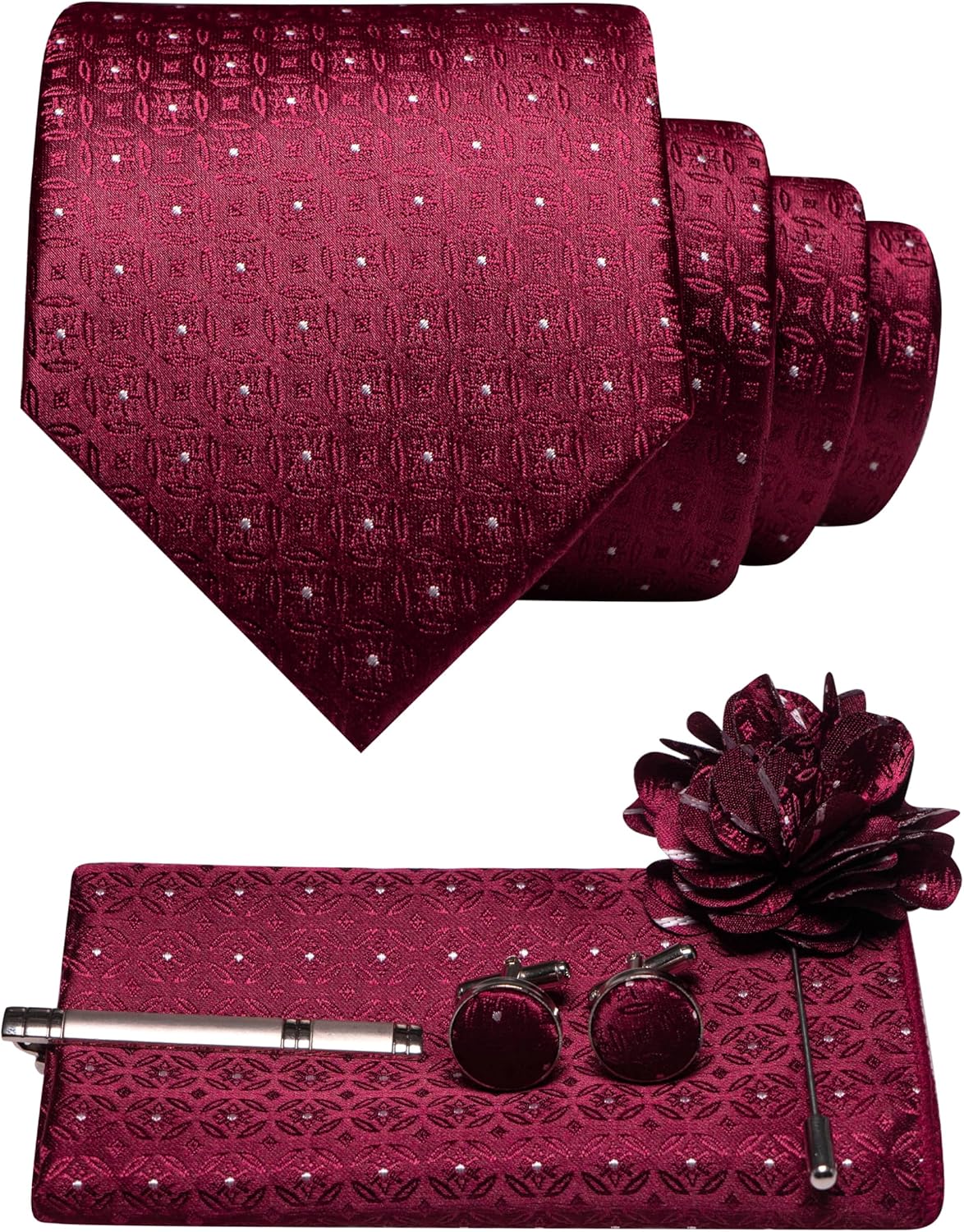 5PCS Men's Tie Set with Pocket - Pocket Square Set avis et prix