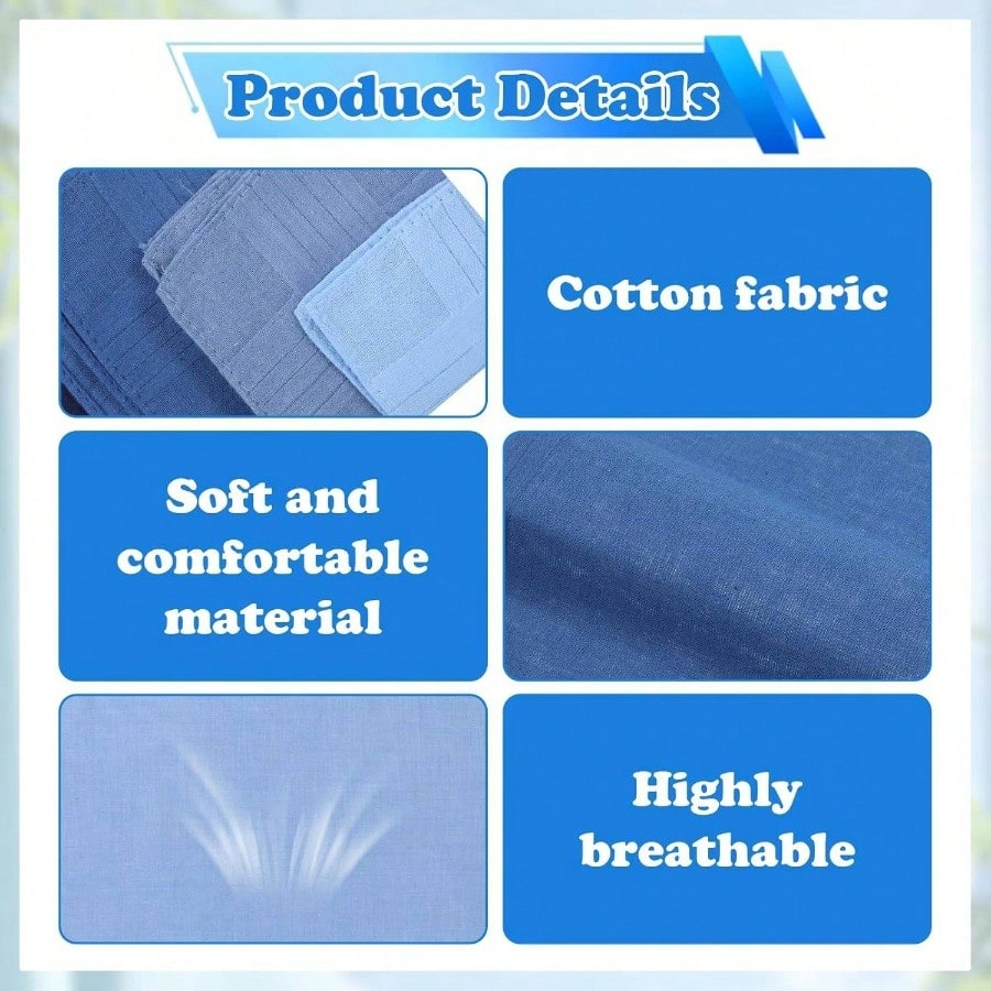 Pocket Squares Men, 6 Pcs 15.  - Handkerchief Cotton Men avis et prix