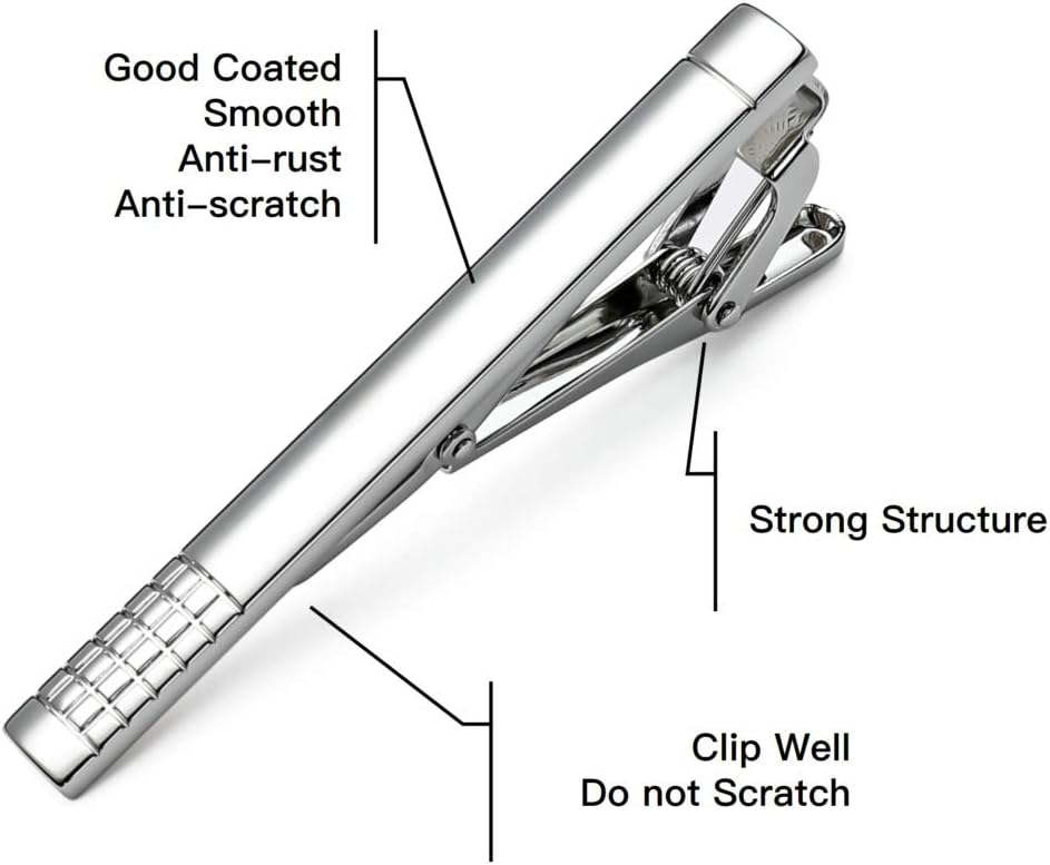Classic Silver Tie Bar Set for - Tie Bar Set Gift avis et prix