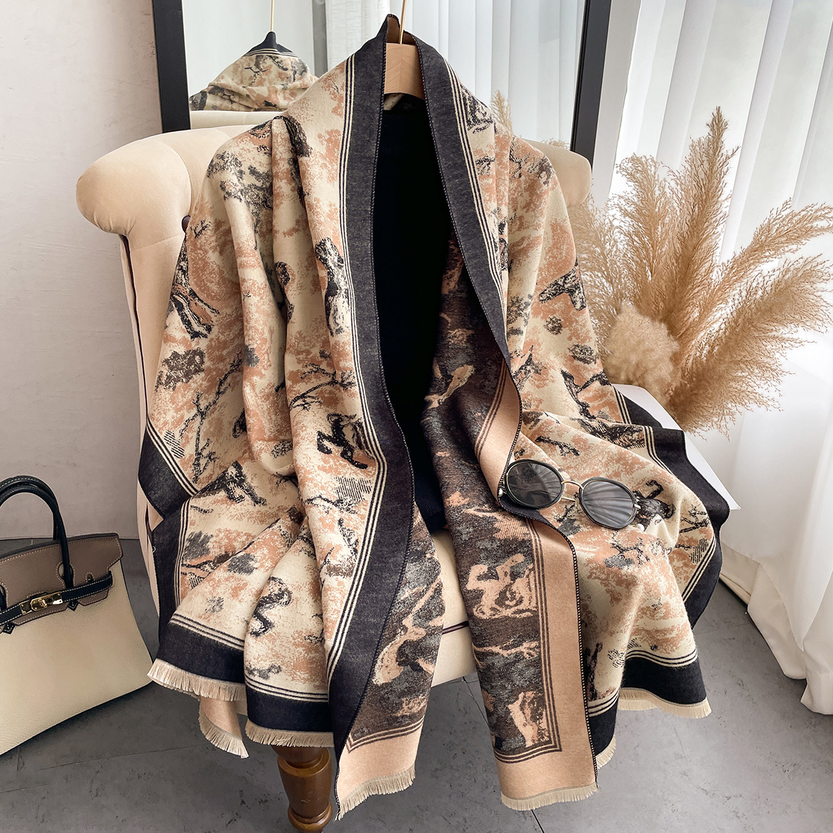 Luxury Winter Cashmere Scarf W - Woven Scarf Blanket avis et prix
