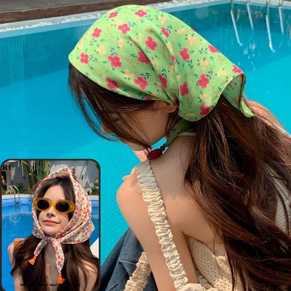 Summer Scarf Colorful Flower P - Bandana Cotton avis et prix