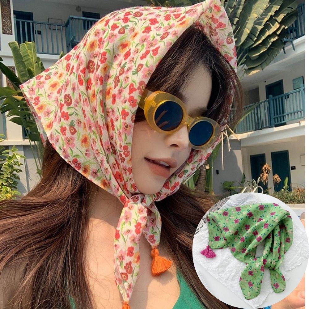 Summer Scarf Colorful Flower P - Bandana Cotton avis et prix