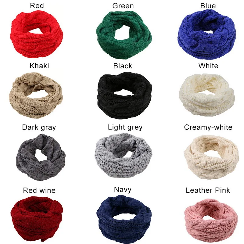 Men Women Boys Girls Thick Rib - Infinity Scarf Knit avis et prix