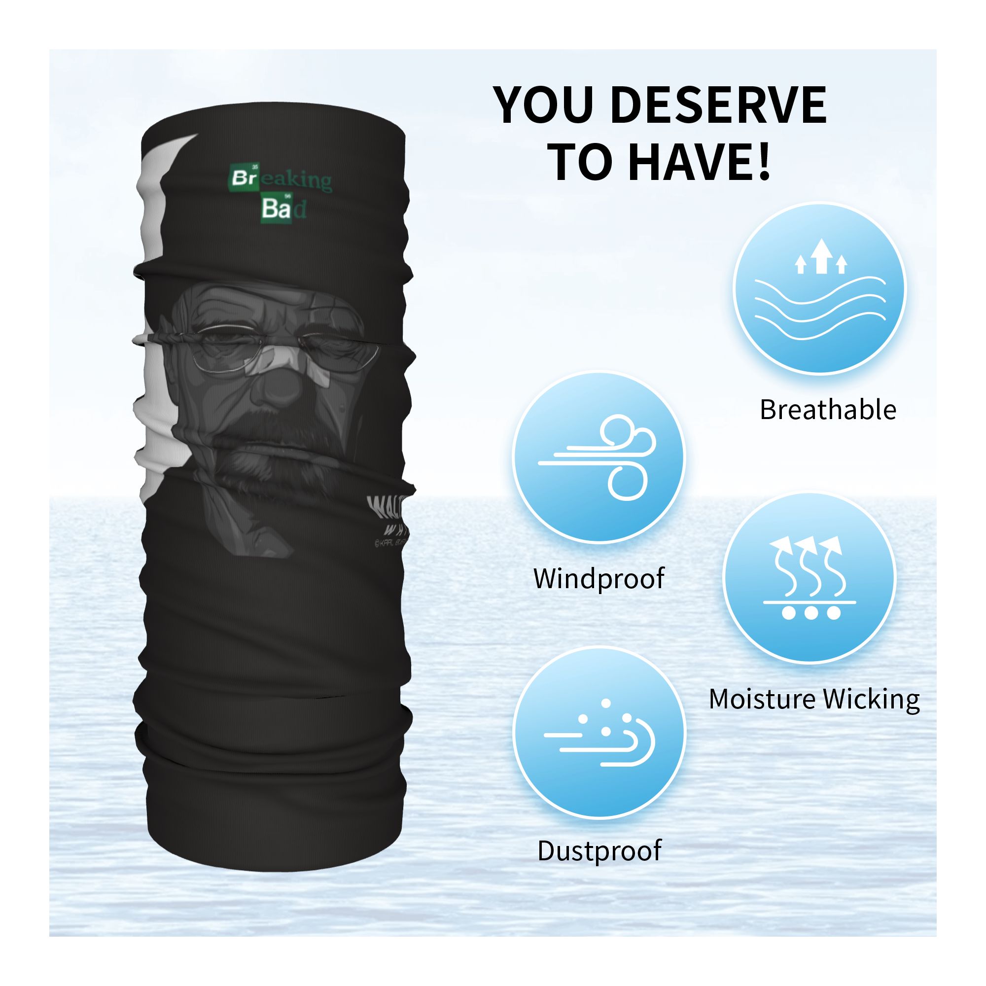Custom Cool Breaking Bad Walte - Neck Warmer Tube avis et prix