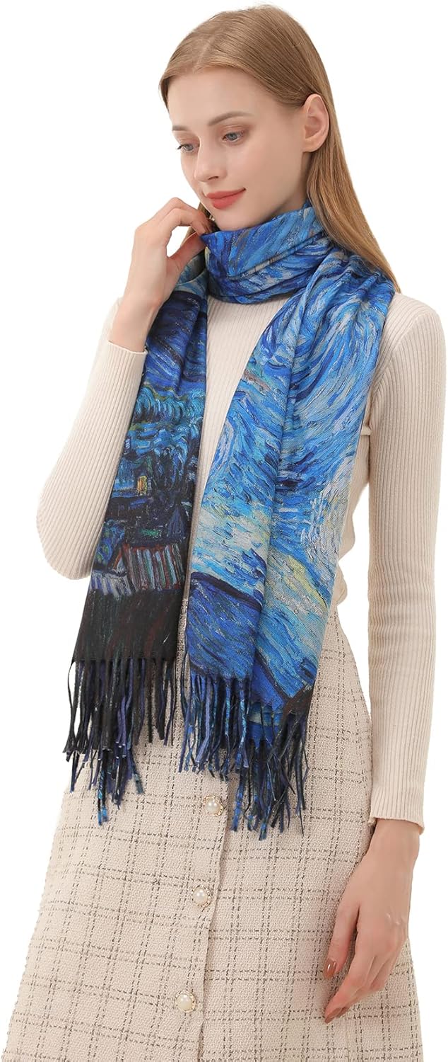 Star Sky Vintage Oil Painting  - Pashmina Wrap Large avis et prix