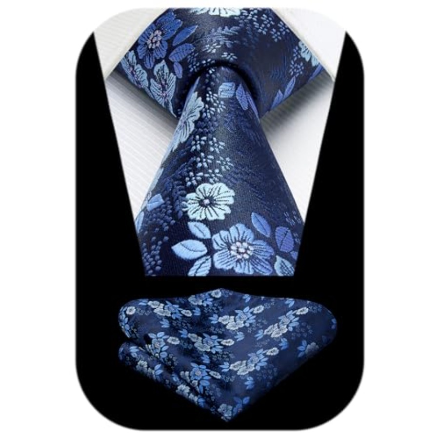 Extra Long Ties for Men Classi - Pocket Square Set avis et prix