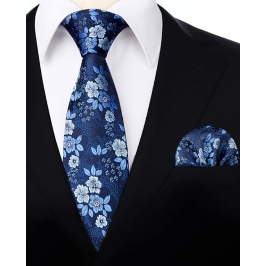 Extra Long Ties for Men Classi - Pocket Square Set avis et prix