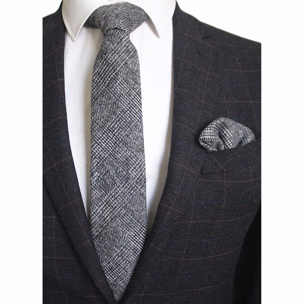 Ricnais 8cm Wool Necktie Solid - Handkerchief Cotton Men avis et prix