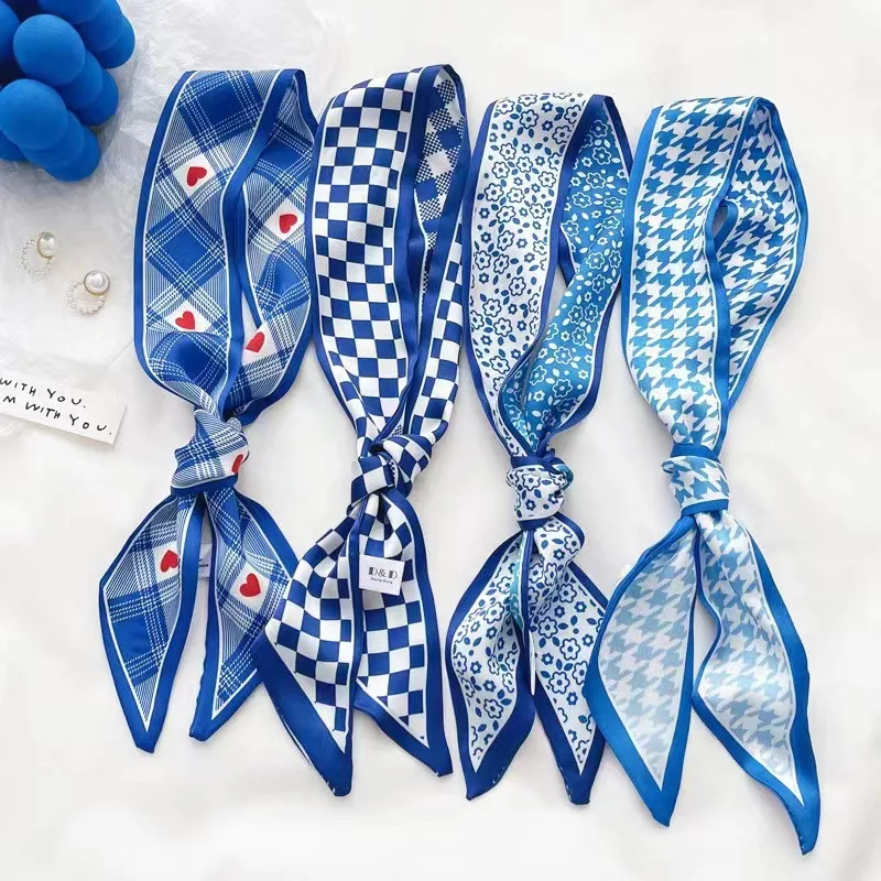 Klein blue silk scarf new chec - Silk Tie Striped avis et prix